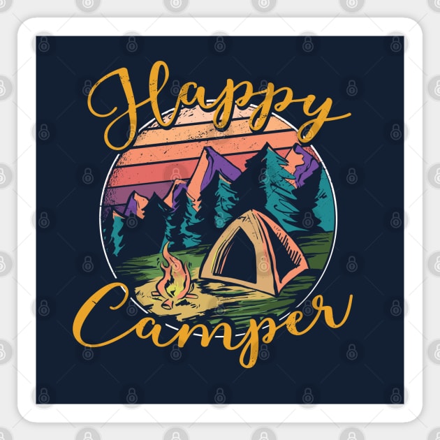 Happy Camper - Camping Lover Design Sticker by LR_Collections